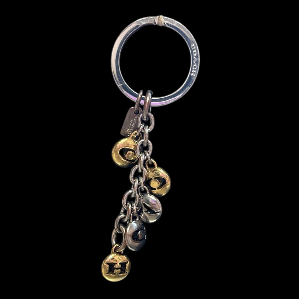 Coach Gold and Silver Key & Card Holder